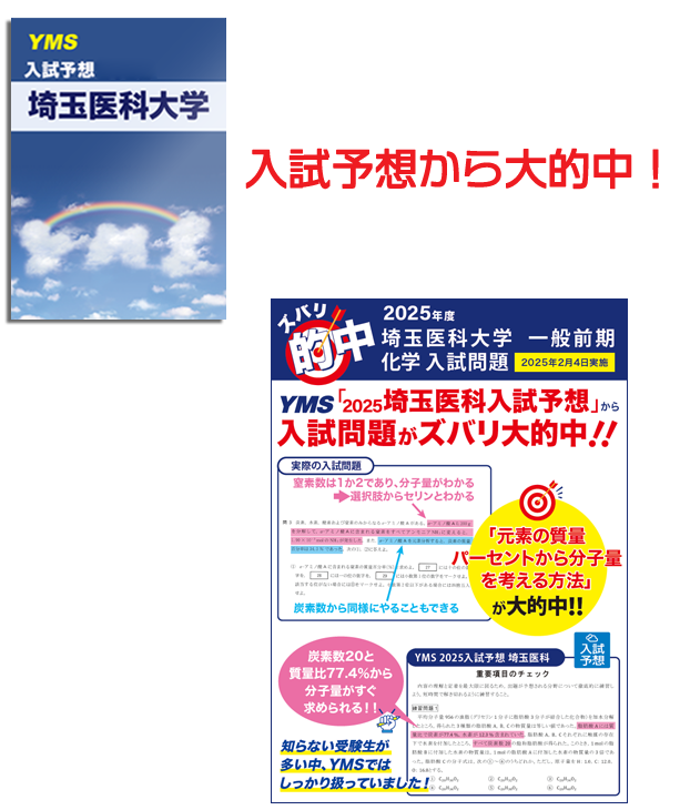 ズバリ的中埼玉医科大学 一般（化学）